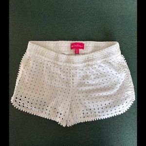 Lilly Pulitzer white cotton eyelet shorts Size XS